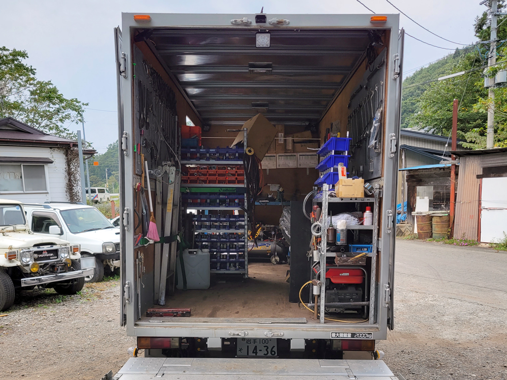 高圧油圧ホース出張修理：トラック③